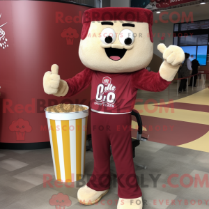 Maroon Pop Corn mascot...