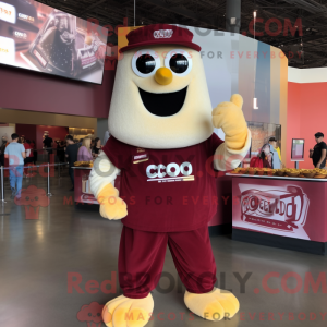 Maroon Pop Corn maskot...