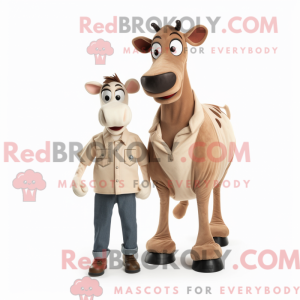 Personaggio mascotte beige...
