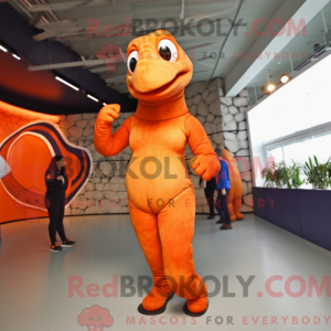 Orange Titanoboa maskot...