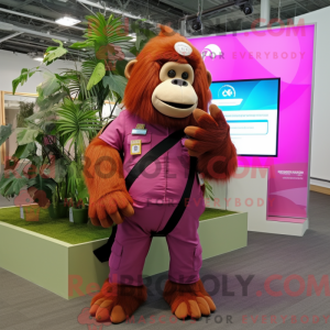 Magenta Orangutan mascot...