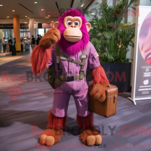 Magenta Orangutan mascot...