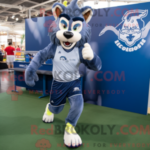 Navy Wolf maskot kostume...