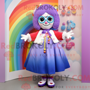 Lavendel regnbue maskot...