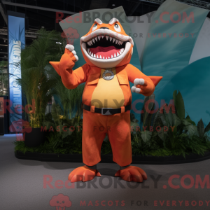 Orange Megalodon maskot...