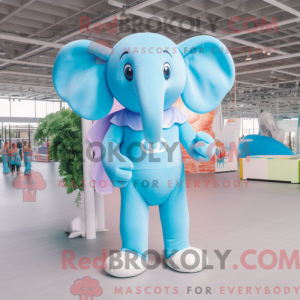 Sky Blue Elephant mascot...