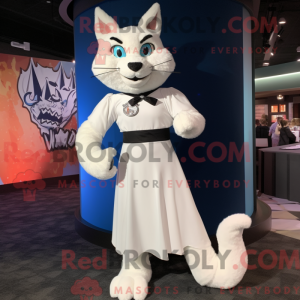 White Lynx maskot kostume...