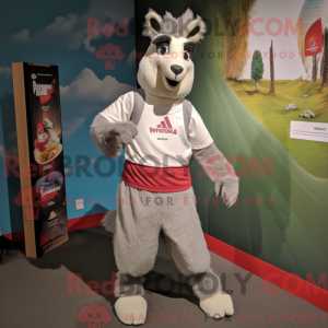 Grå lama maskot kostume...