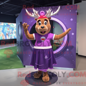 Purple Deer maskot kostume...