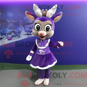 Purple Deer maskot kostume...