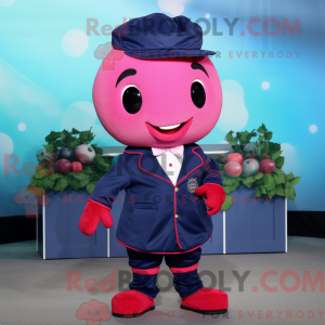 Navy Raspberry mascot...