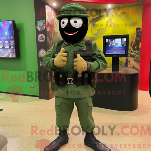 Black Green Beret mascot...