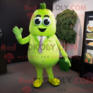 Lime Green Grape mascot...