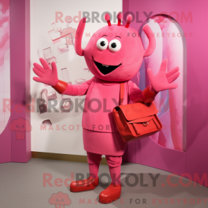 Maskotdrakt Pink Lobster...