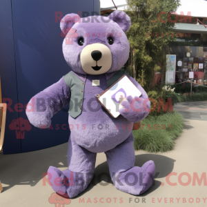 Lavender Bear mascot...