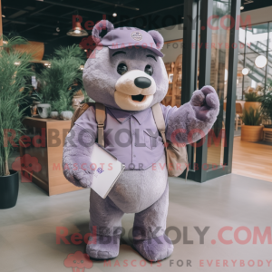 Lavender Bear mascot...