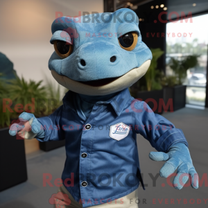 Navy Lizard maskot kostume...