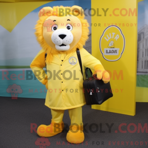Lemon Yellow Lion mascot...