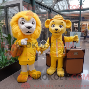 Lemon Yellow Lion mascot...