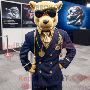 Gold Navy Seal mascot...