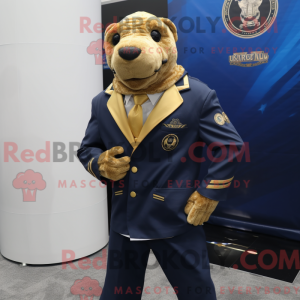 Gold Navy Seal mascot...