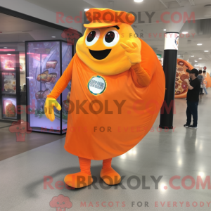 Orange Pizza mascot costume...