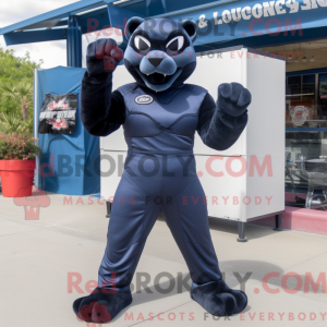 Navy Panther mascot costume...