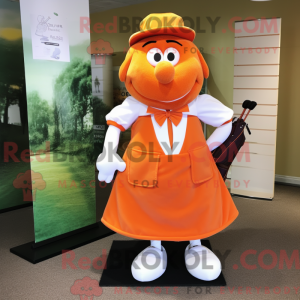 Orange Golf Bag mascot...