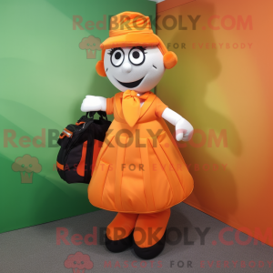 Orange Golf Bag maskot...