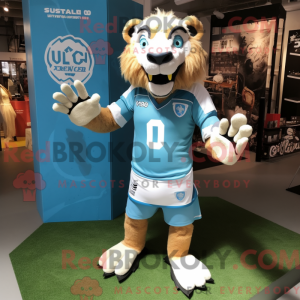 Cyan Smilodon máscara de...