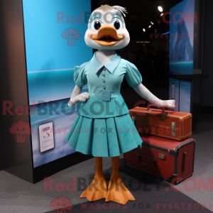 Teal Gosling Maskottchen...