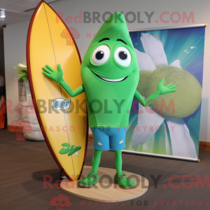 Green Surfboard mascot...