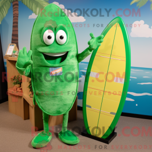 Green Surfboard mascot...