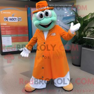 Orange Doctor Maskottchen...