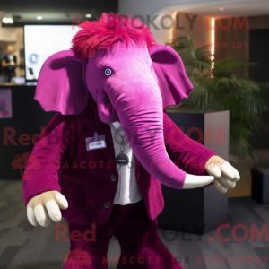 Magenta Mammut Maskottchen...