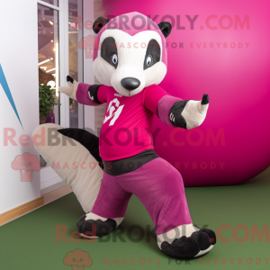 Magenta Dachs Maskottchen...