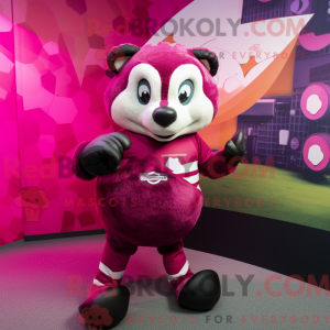 Magenta Badger mascot...