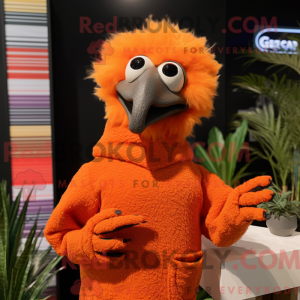 Orange Emu mascot costume...