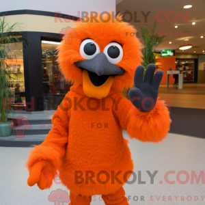 Orange Emu mascot costume...