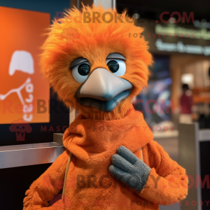 Orange Emu mascot costume...