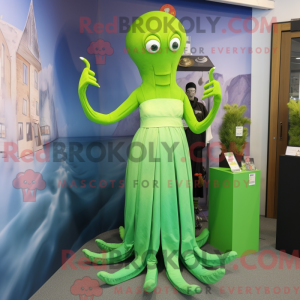 Lime Green Kraken mascot...