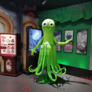 Lime Green Kraken mascot...