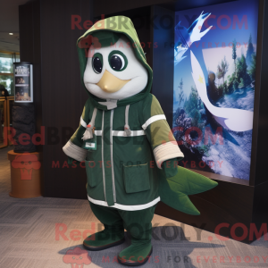 Skovgrøn sværdfisk maskot...
