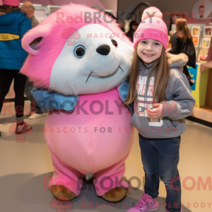 Roze cavia-mascottekostuum...