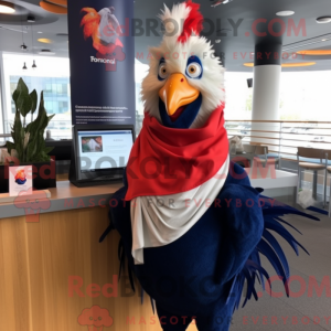 Navy Rooster mascot costume...