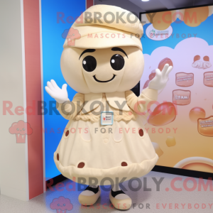 Cream Oyster mascot costume...