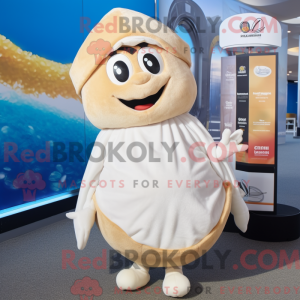 Cream Oyster mascot costume...