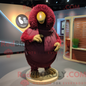 Maroon Kiwi mascot costume...