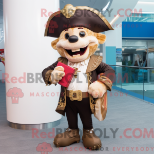 Beige Pirate mascot costume...