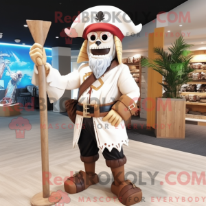 Beżowa maska pirata drakt...